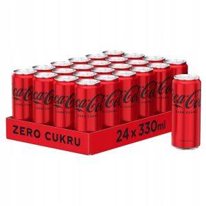 【kupić 3 dostać 1 za darmo】Napój gazowany Coca-Cola Zero Cukru puszka 24x 330ml--- Darmowa wysyłka i dostawa następnego dnia