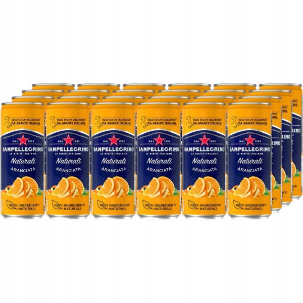 San Pellegrino Aranciata napój z sokiem z pomarańczy 330ml x 24 sztuki--- Darmowa wysyłka i dostawa następnego dnia
