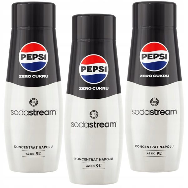 【kupić 3 dostać 1 za darmo】SODASTREAM Zestaw koncentratów PEPSI MAX Bez Cukru Syrop Cola 3 sztuki